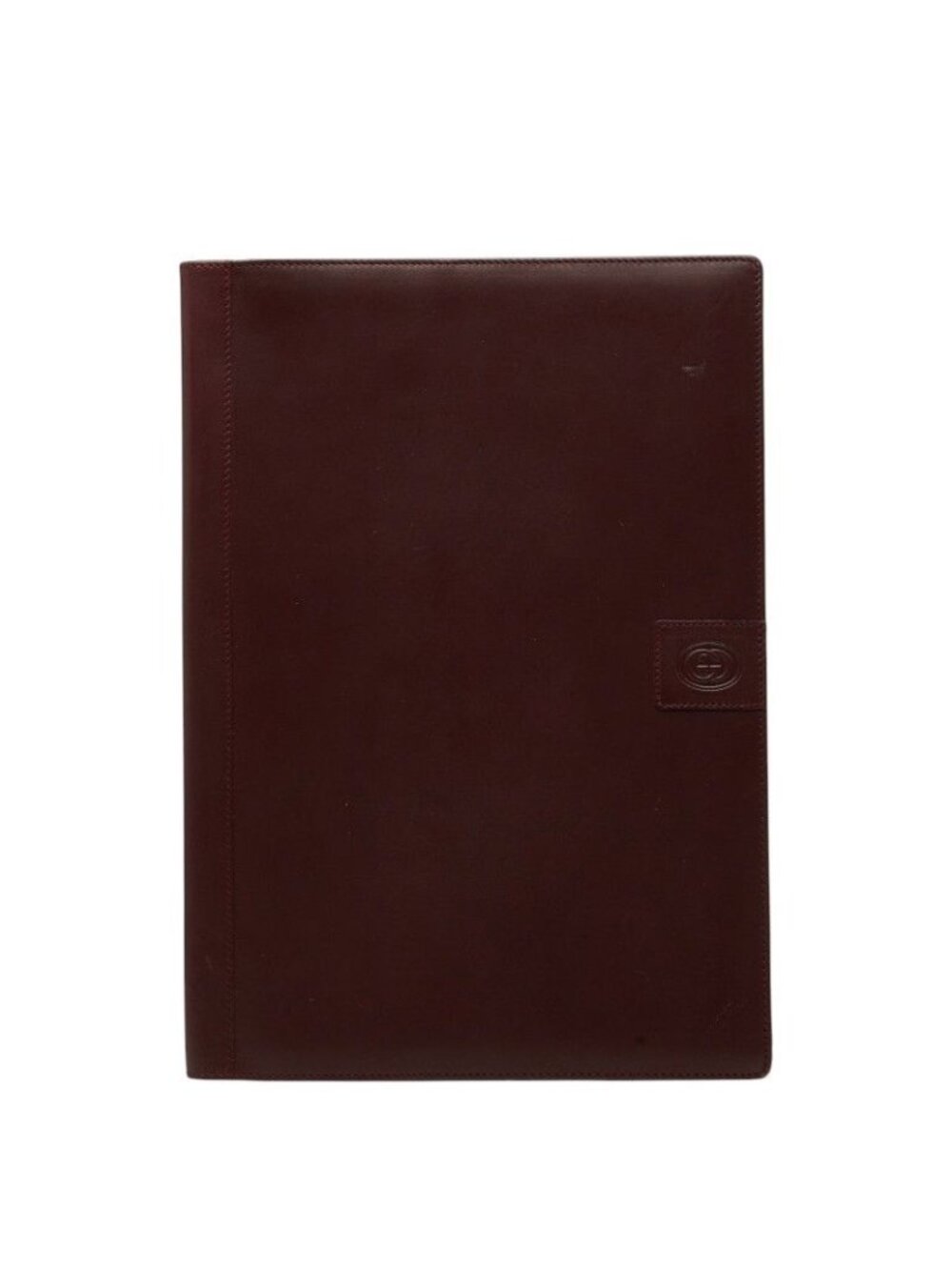 Gucci Document Case Wine Red Bordeaux Leather 1 Shoulder